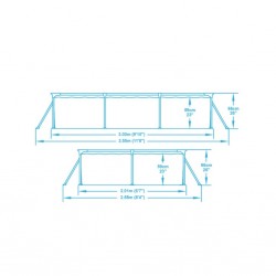 Piscina cu cadru Steel Pro 300 x 201 x 66 cm cu cartus filtrare Piscina cu cadru Steel Pro 300 x 201 x 66 cm cu cartus filtrare